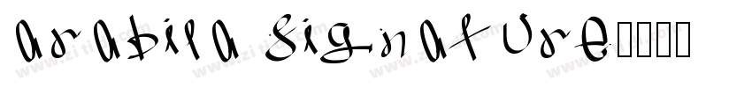ARABILA SIGNATURE字体转换
